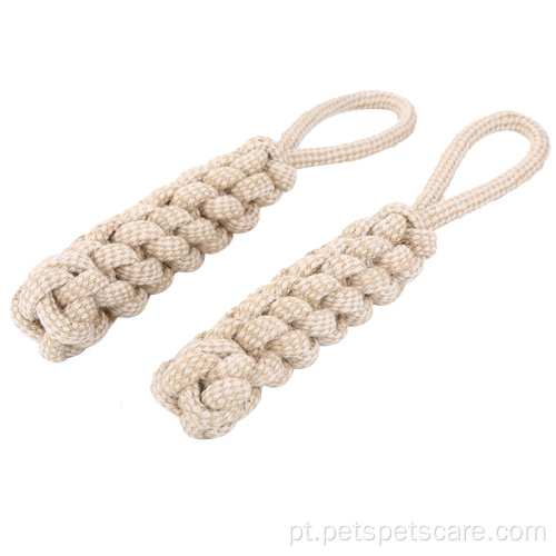Brinquedo de corda de cânhamo com brinquedos para mastigar cachorros